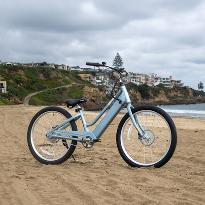 GOTRAX Aeroluxe Electric Beach Cruiser Bike: Stylish, Comfortable, Power-Assisted Rides