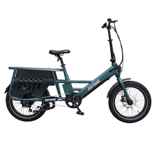 GoTrax Porter Electric Cargo Bike: Integrated Rear Rack, Versatile Commuter E-Bike