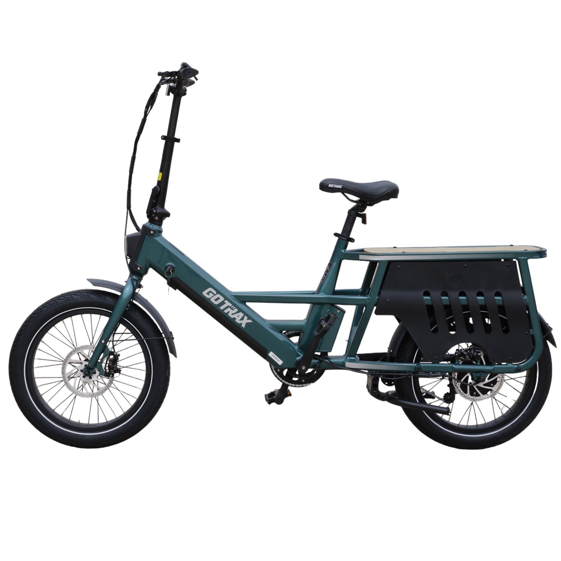 GoTrax Porter Electric Cargo Bike: Integrated Rear Rack, Versatile Commuter E-Bike